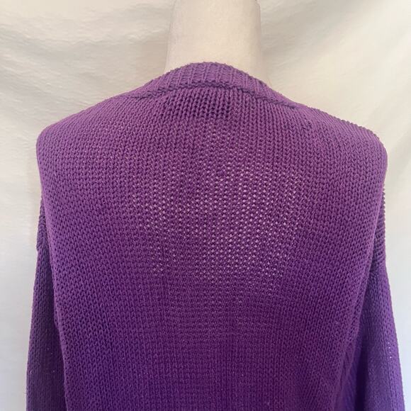 Vintage 90s Patsy's Place Cable Knit Cardigan Womens Sweater Small Y2K Preppy - Picture 7 of 13